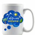 custom mug with Californiat design